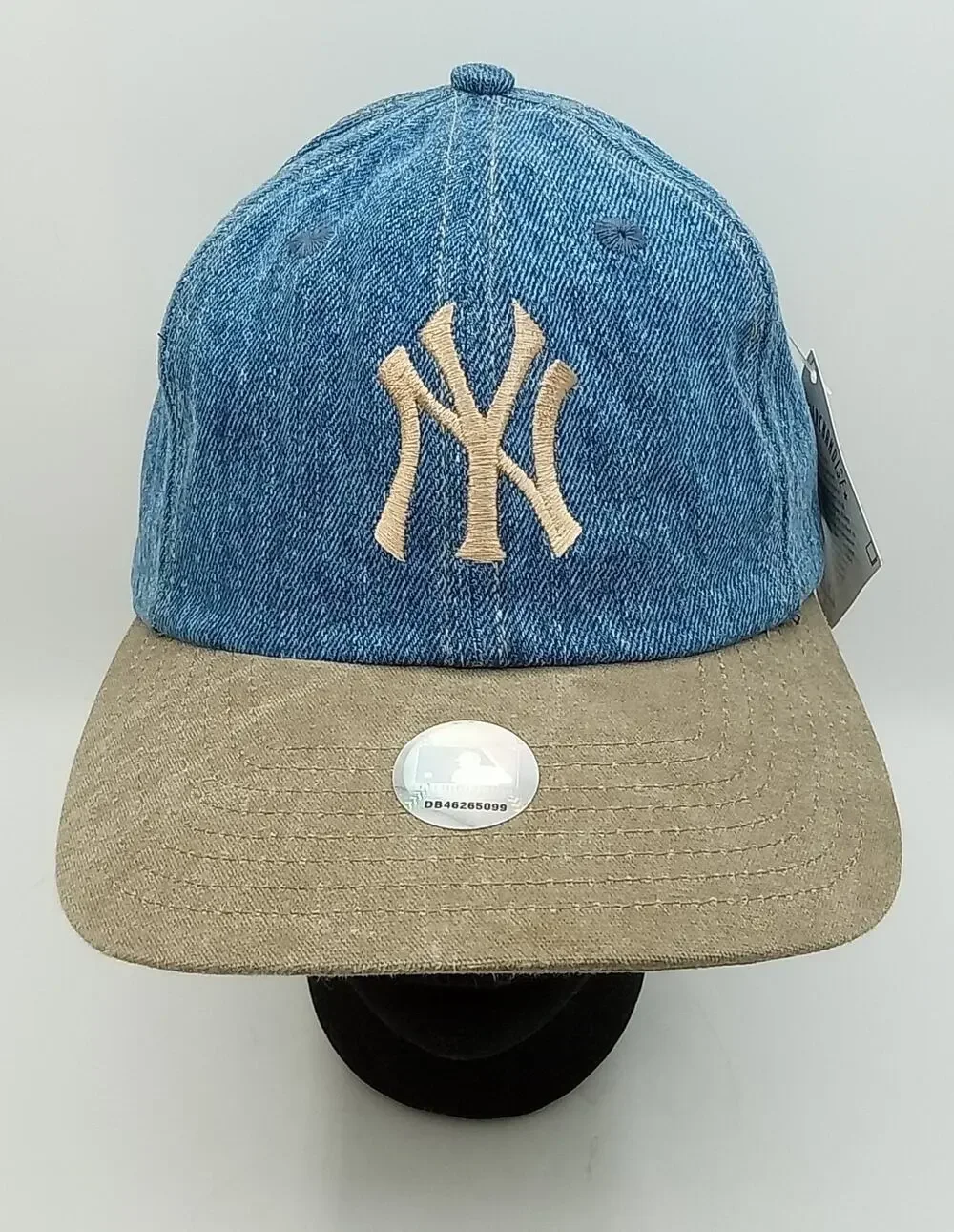 Vintage 90's New York Yankees Logo 7 Denim Cap Strapback